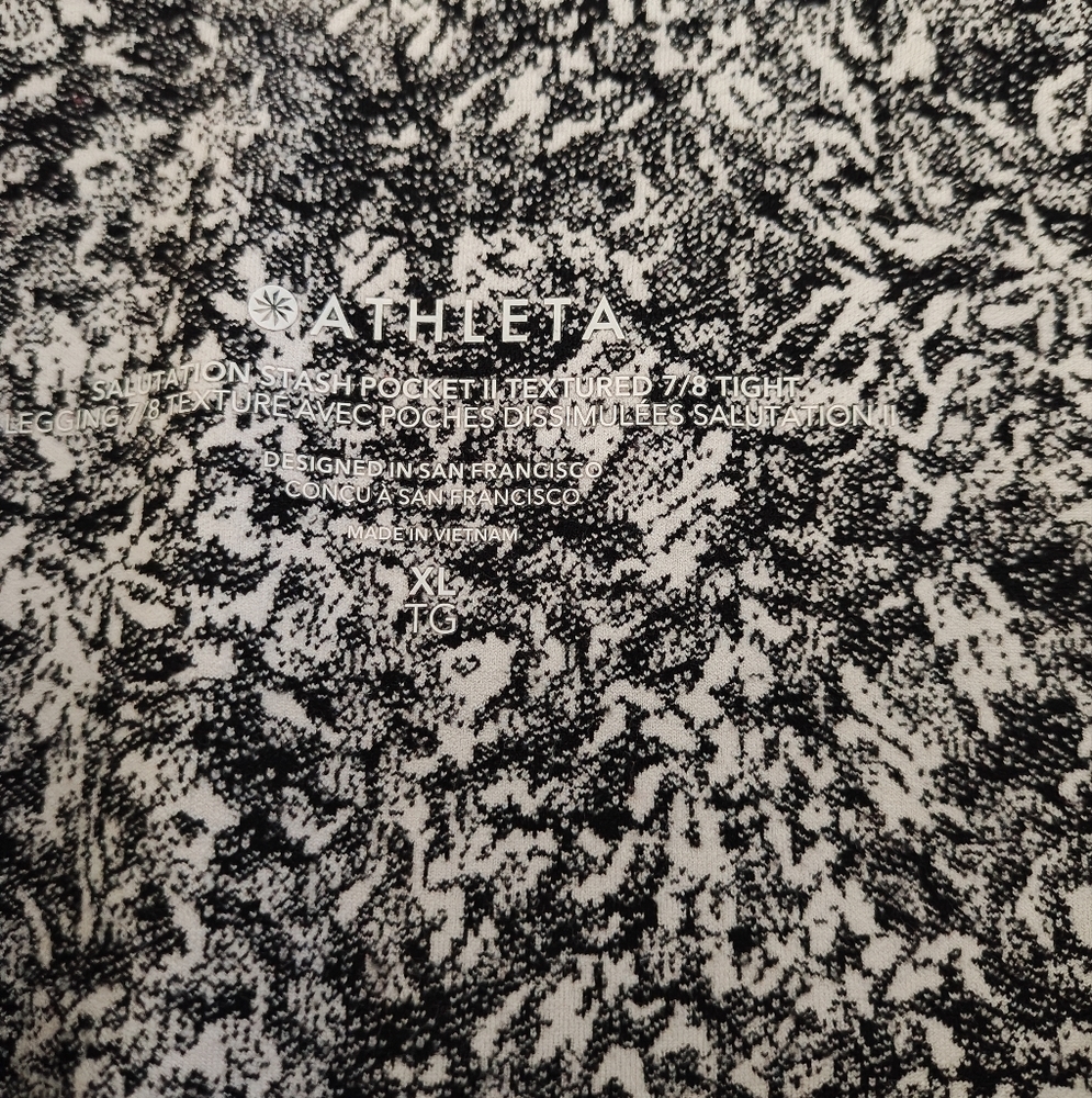 Athleta Black & White Marled High-Rise Leggings - Picture 5 of 11